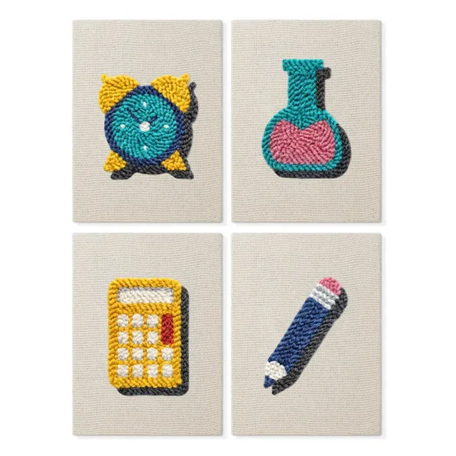 Figured'Art Bureau Essentials 1 punch needle set 4 stuks met frames