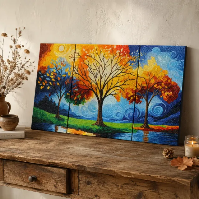 Craft Buddy Crystal Art Autumn Trio drieluik diamond painting herfst