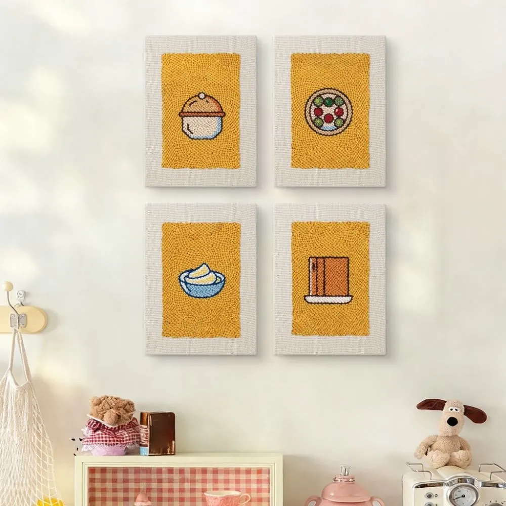 Figured'Art Gebakken Lekkernijen punch needle set 4 stuks keuken