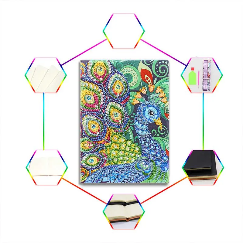 Figured'Art Pauw Diamond Painting Notitieboek A5 64 pagina's Rond