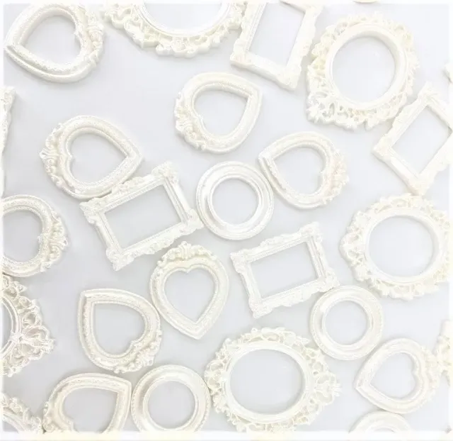 Craft Buddy Victorian Frame hars kaders parelmoer 40 stuks