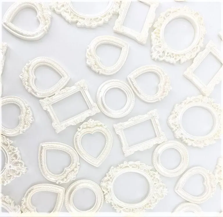 Craft Buddy Victorian Frame hars kaders parelmoer 40 stuks