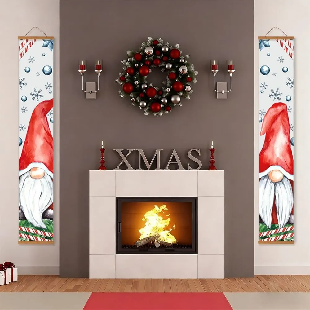 Figured'Art Sneeuwgnomen schilderen op nummer deurbanner 2x 20x120 cm
