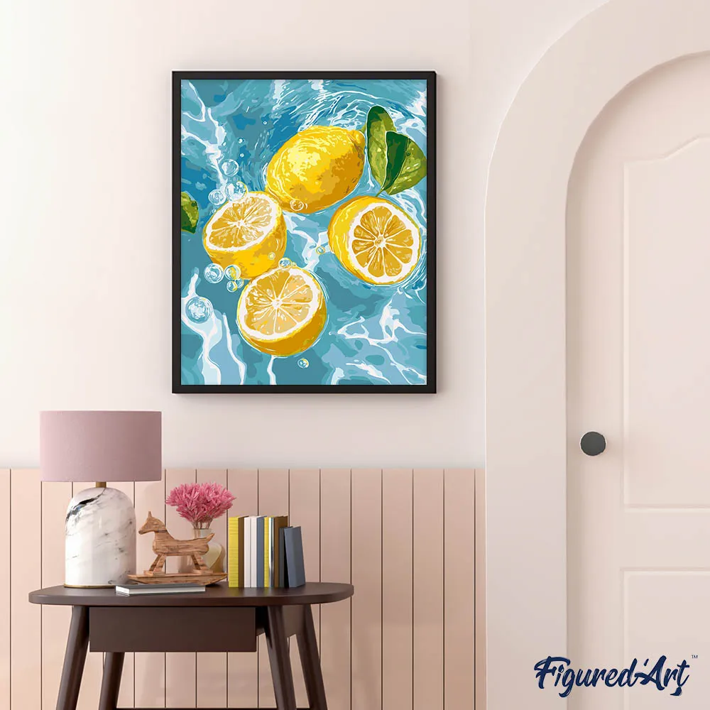 Figured'Art Citrusbries Schilderen op Nummer 40x50cm Fruit Stilleven
