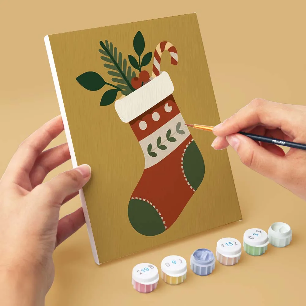 Figured'Art Kerstversieringen schilderen op nummer 15x20 cm 6x