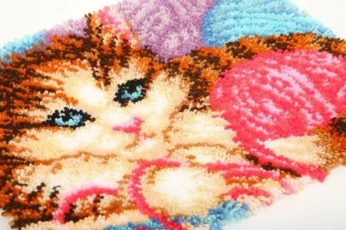 Craft Buddy Playful Cat knoopkleed pakket 48x64 kat