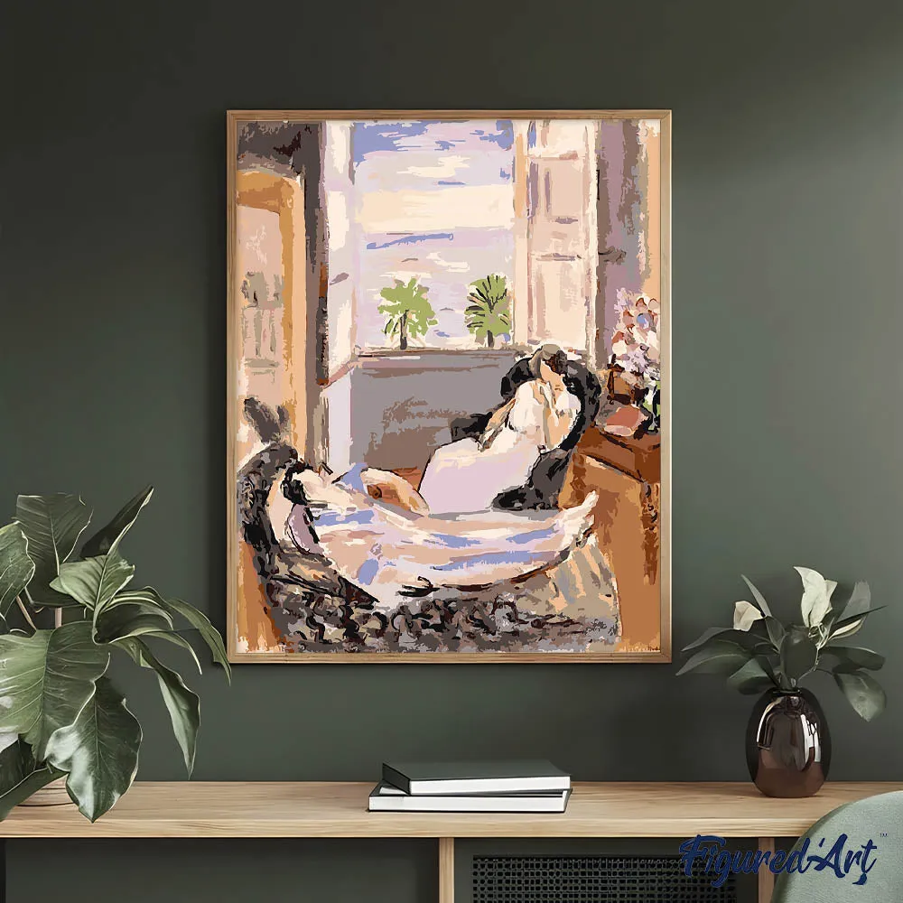 Figured'Art Matisse Interieur twee figuren schilderen op nummer 40x50