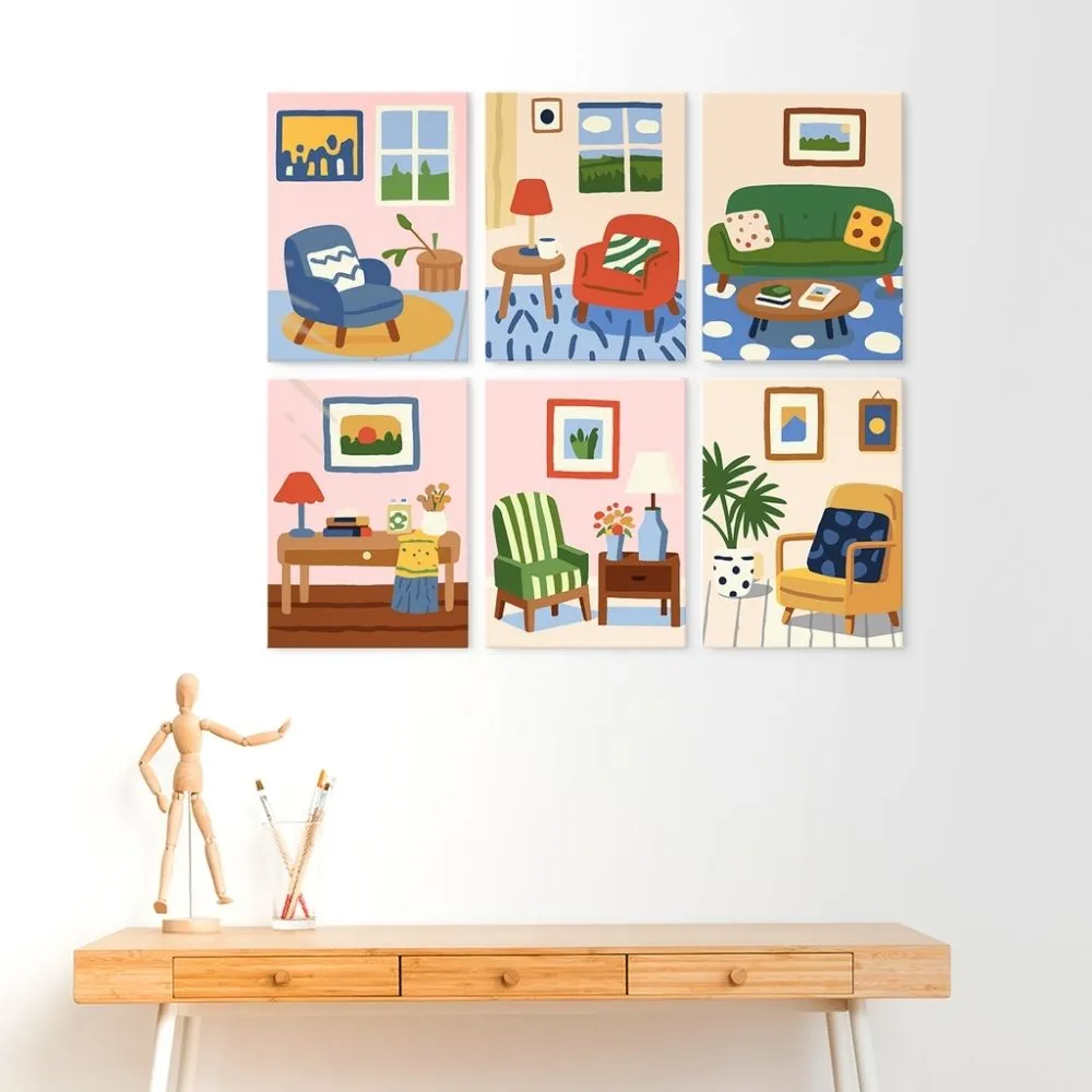 Figured'Art Hoekjes van het huis schilderen op nummer 6 stuks plant