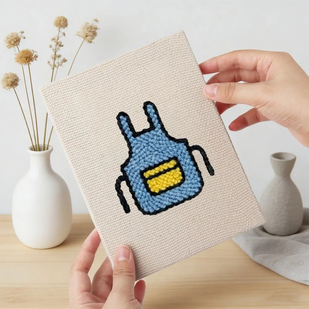 Figured'Art Punch Needle Set Keuken en Snacks 15x20cm 4 stuks