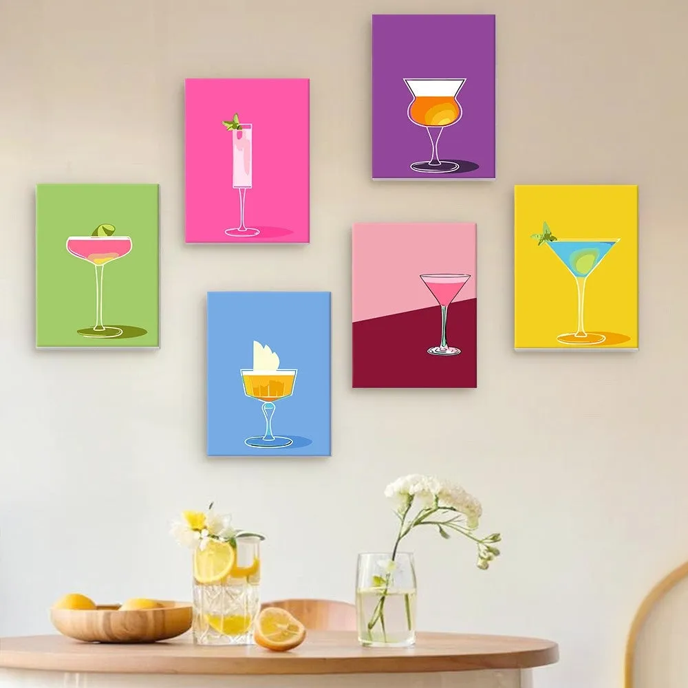 Figured'Art Stijlvolle Cocktailglazen mini schilderen op nummer 6 stuks