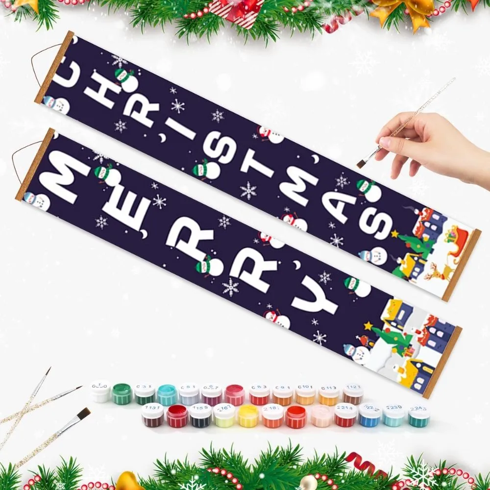 Figured'Art Winter Wonderland deur banners schilderen op nummer 20x120