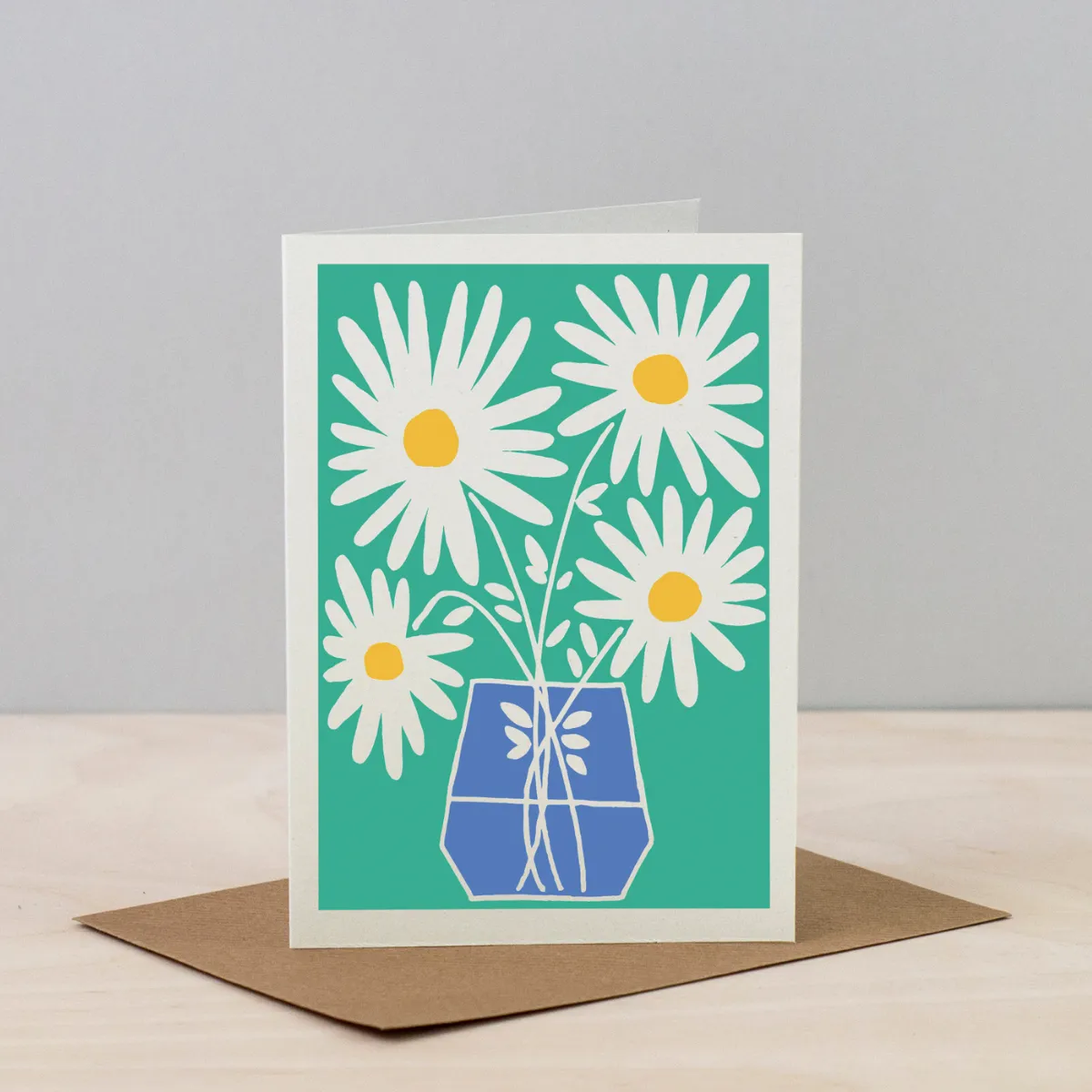 Studio Wald Daisy A6 wenskaart margriet blanco