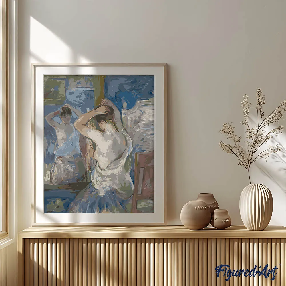 Figured'Art Voor de spiegel Morisot schilderij 40x50 cm gevorderd
