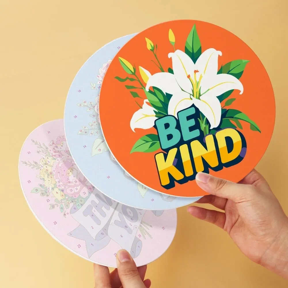 Figured'Art Mini Wees aardig-collectie schilderen op nummer 6x Ø20cm