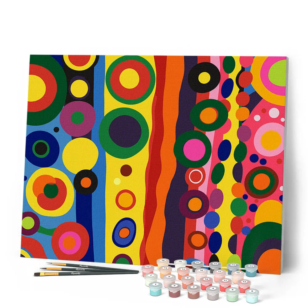 Figured'Art Geometrische Abstractie schilderen op nummer 40x50 cm
