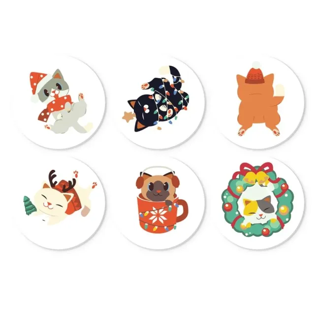Figured'Art Mini Feestelijk beestje set 6x Ø20 cm kerst