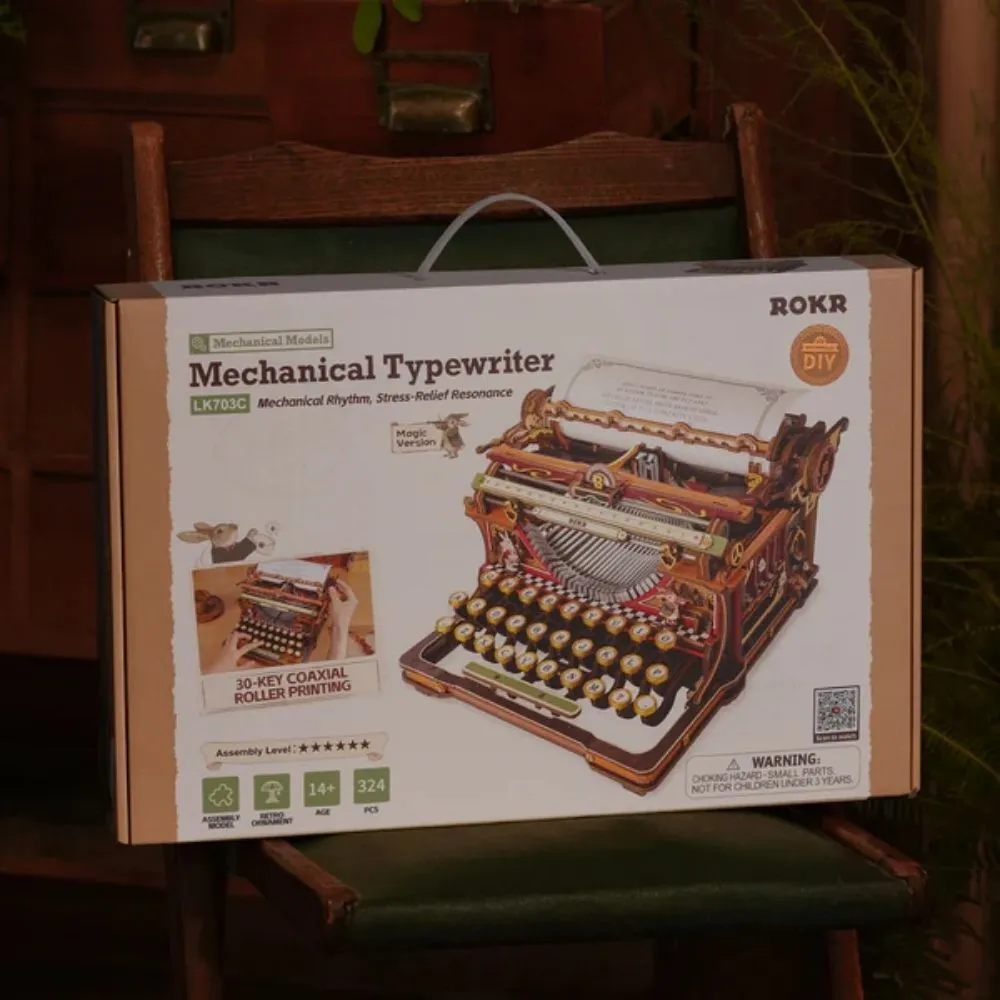 Figured'Art Magische typemachine 3D puzzel 324 delen rood