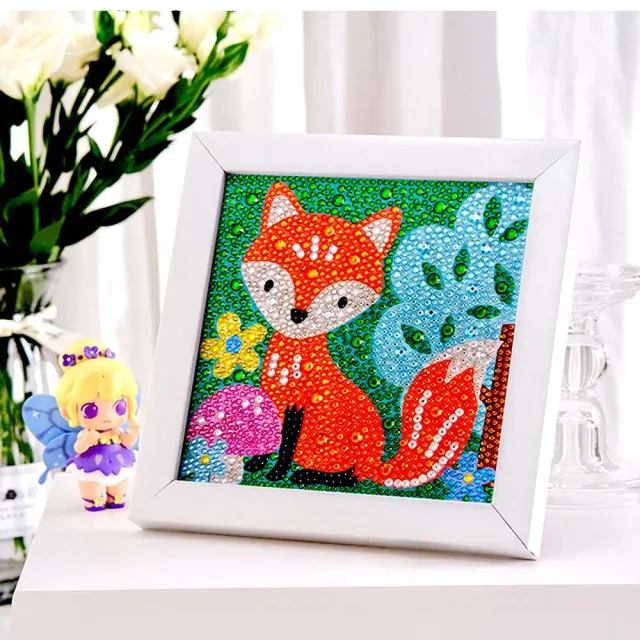Figured'Art Vos fotolijst diamond painting 15x15cm rond