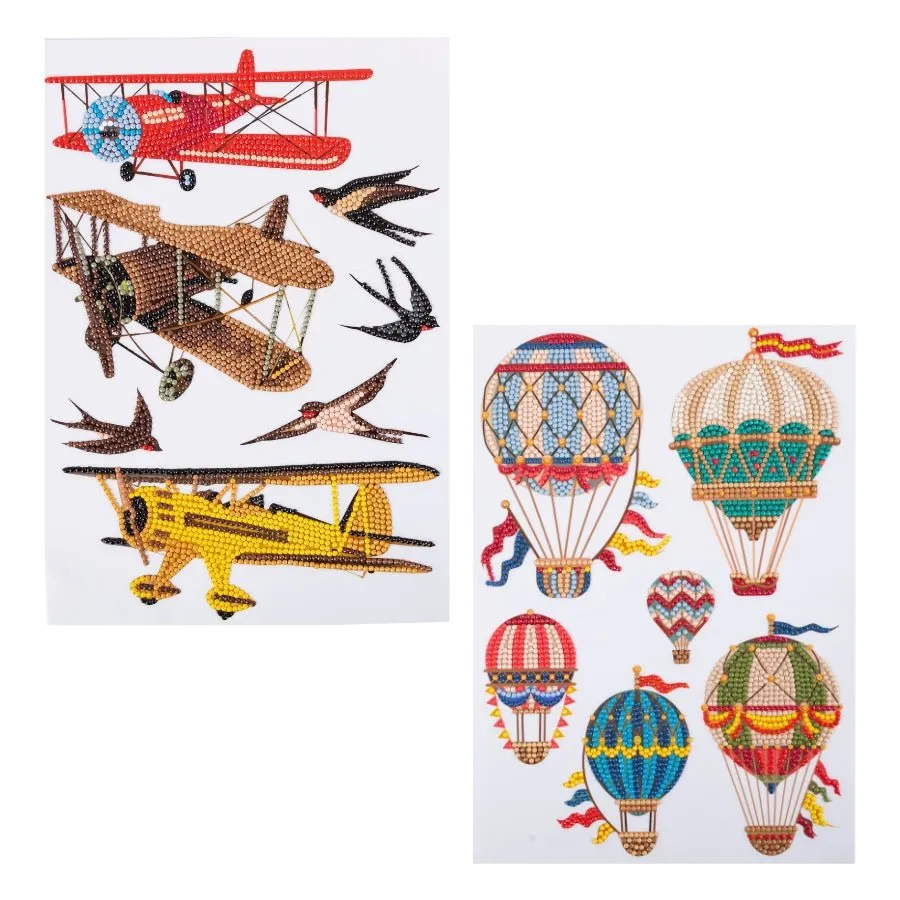 Craft Buddy Crystal Art Transportation stickers 28 stuks