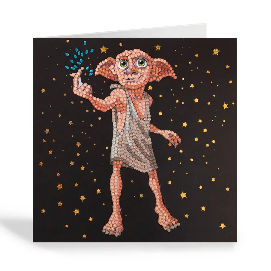 Craft Buddy Crystal Art Harry Potter Dobby wenskaart 18x18cm