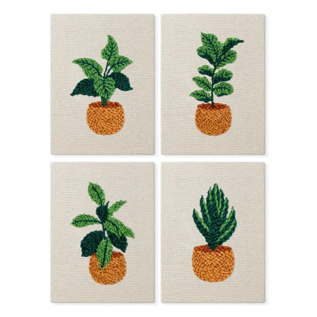 Figured'Art Stedelijke Jungle 1 punch needle set 15x20 cm 4 stuks