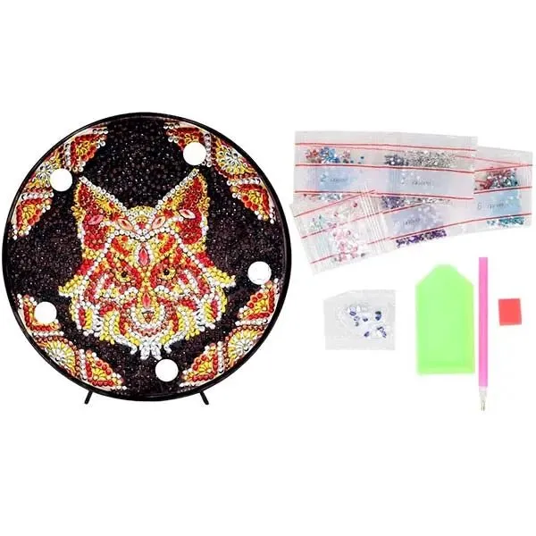 Figured'Art LED-lamp Diamond Painting Vos Mandala 15 cm