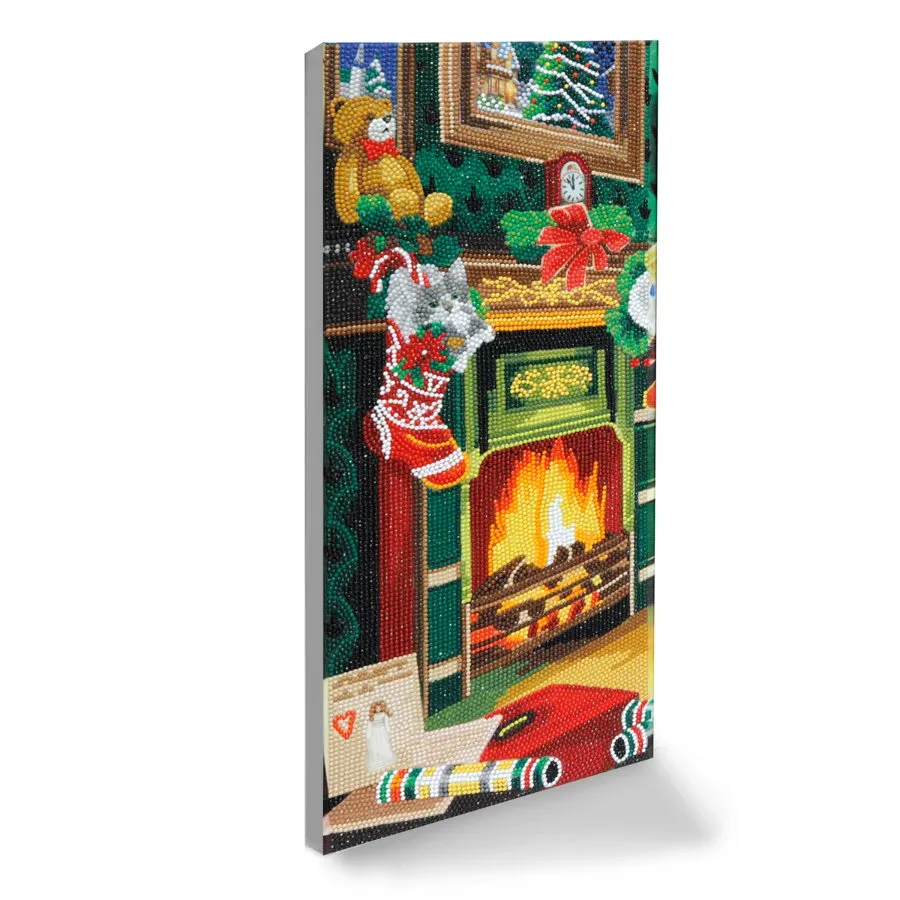 Craft Buddy Crystal Art Santa canvas drieluik 3 stuks kerst