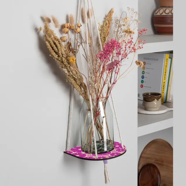Studio Wald Cosmos hangende plantenplank fuchsia 20 cm