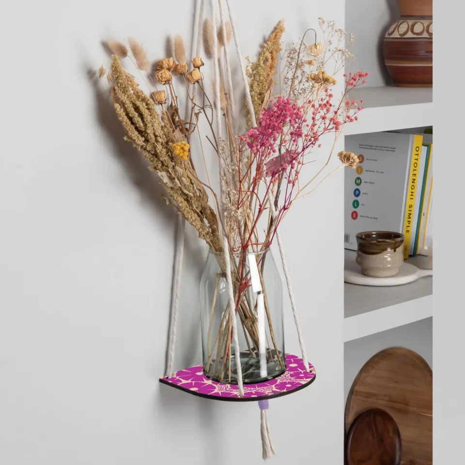 Studio Wald Cosmos hangende plantenplank fuchsia 20 cm