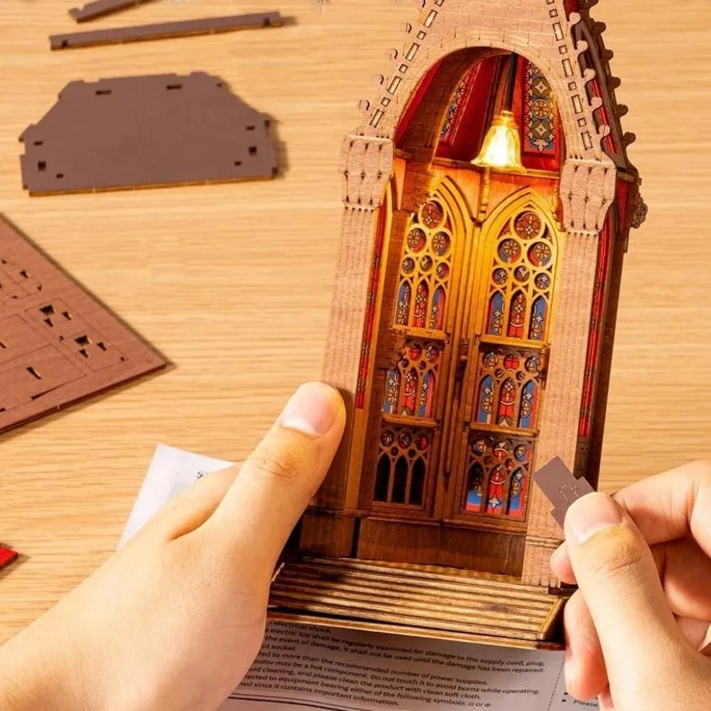 Figured'Art Geometrische Kathedraal 3D Puzzel 112 Stukken met LED