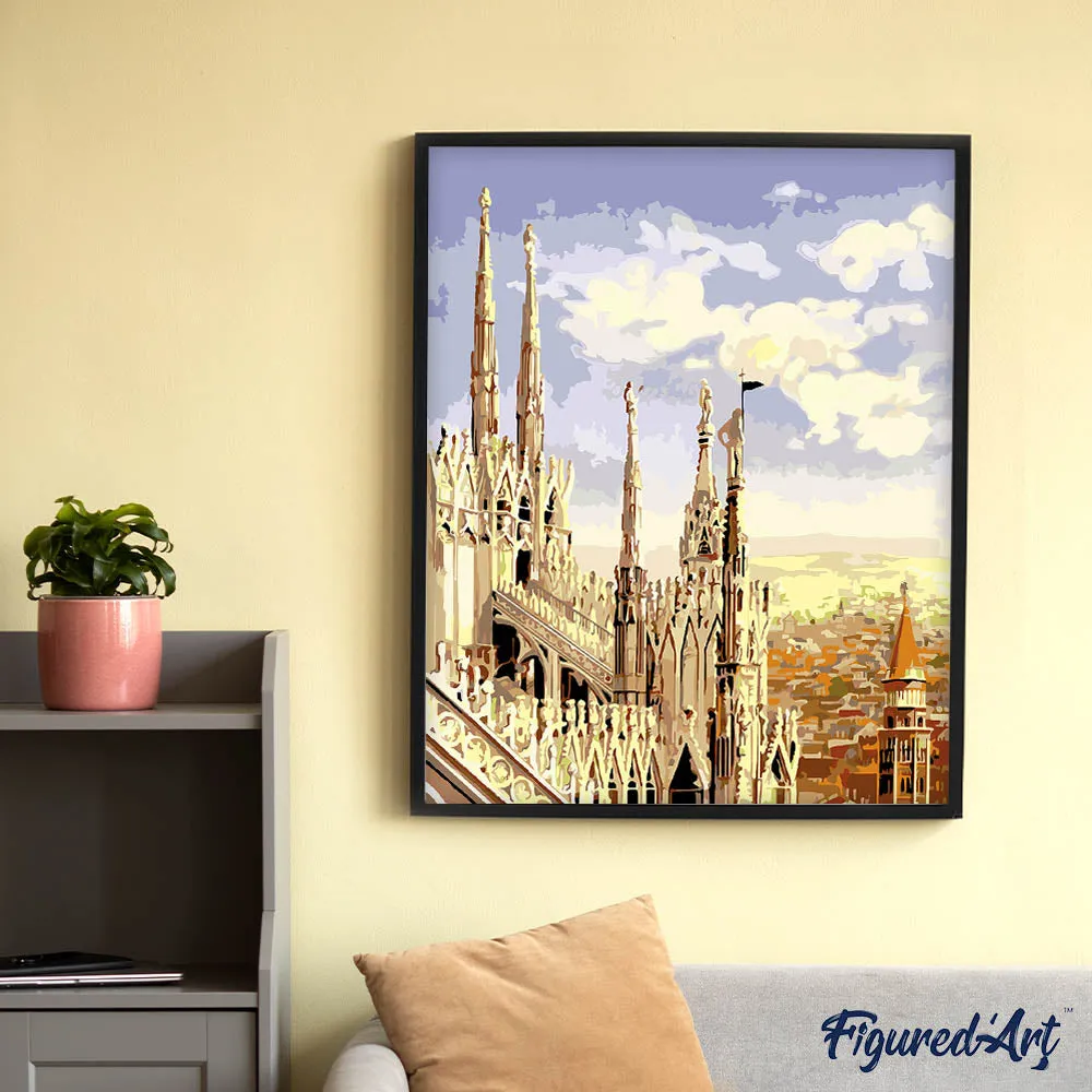 Figured'Art Dom van Milaan schilderen op nummer 40x50 cm gemiddeld