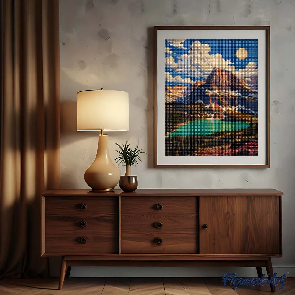 Figured'Art Glacier Montana diamond painting 40x50 cm landschap