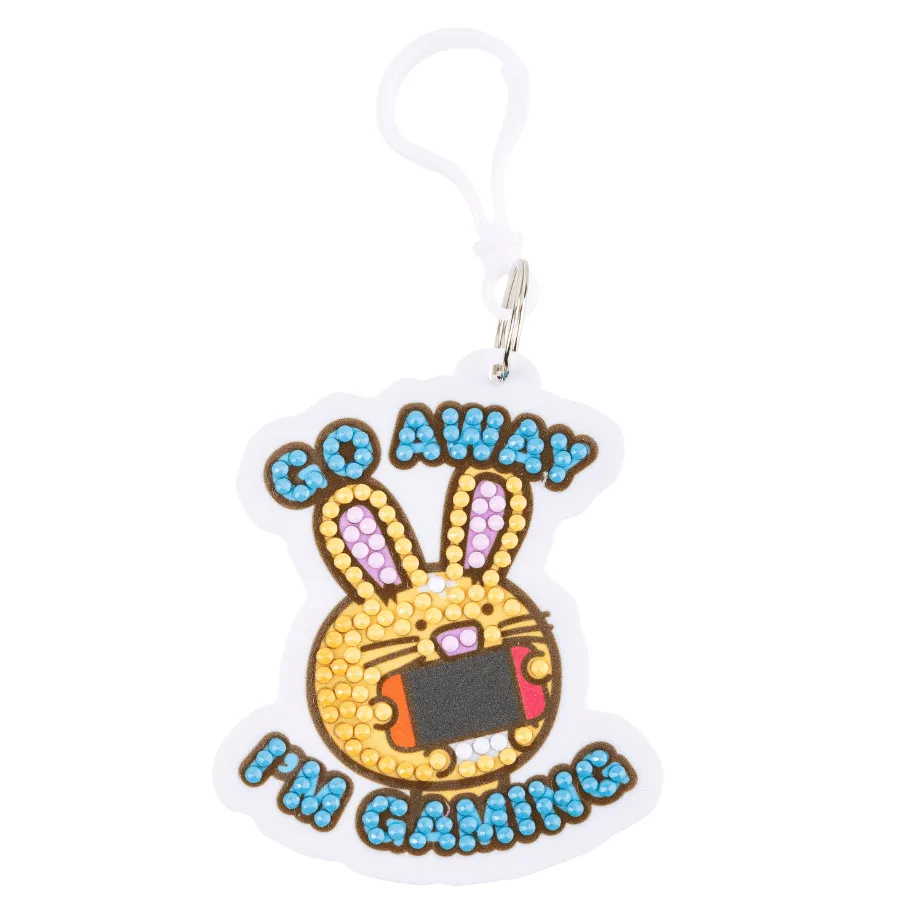 Craft Buddy Crystal Art Go Away I'm Gaming sleutelhanger Ollie 9cm