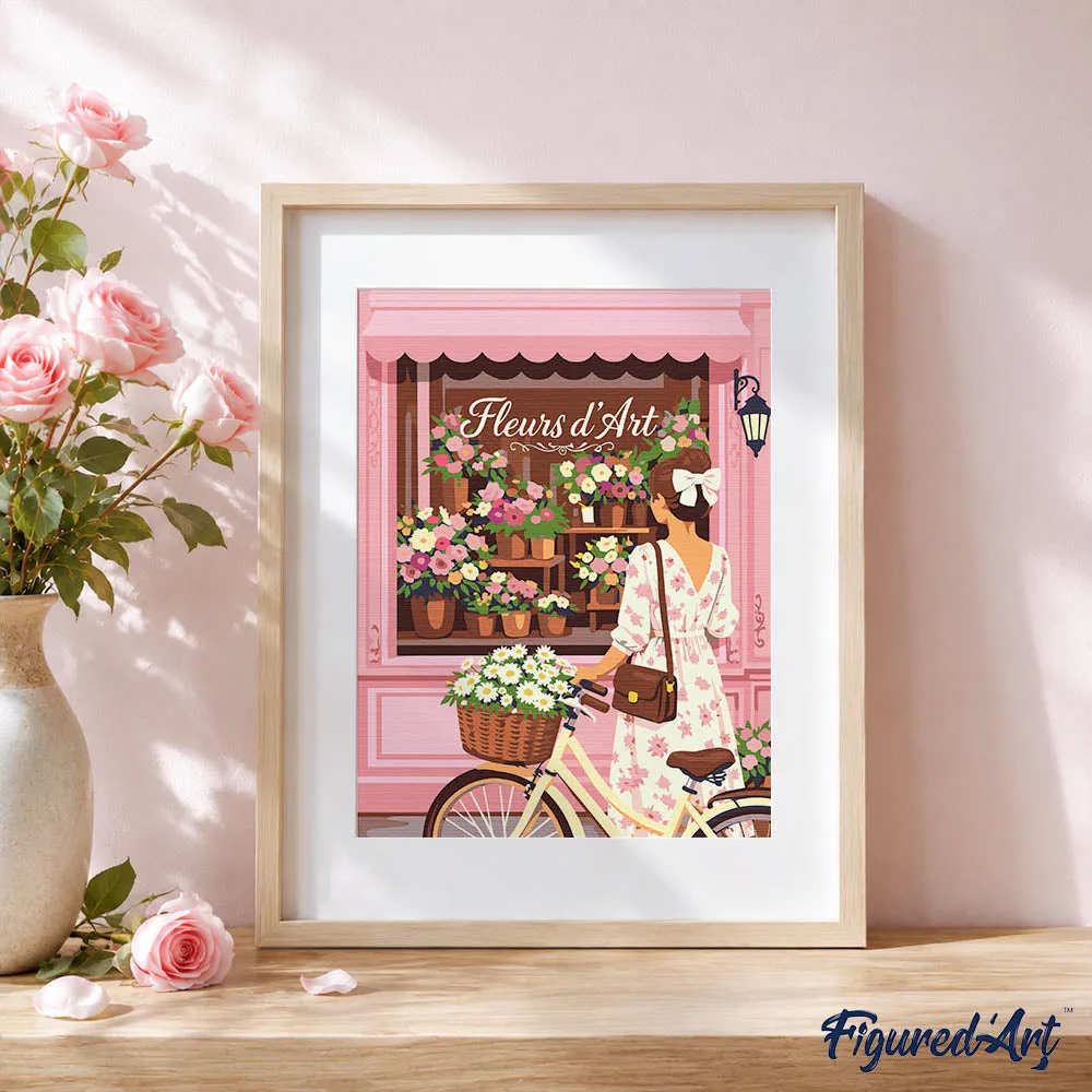 Figured'Art Kunstbloemen schilderen op nummer 24,5x32,5 cm cadeauset