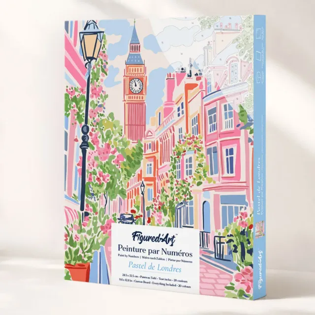 Figured'Art Londen in Pasteltinten schilderen op nummers cadeauset