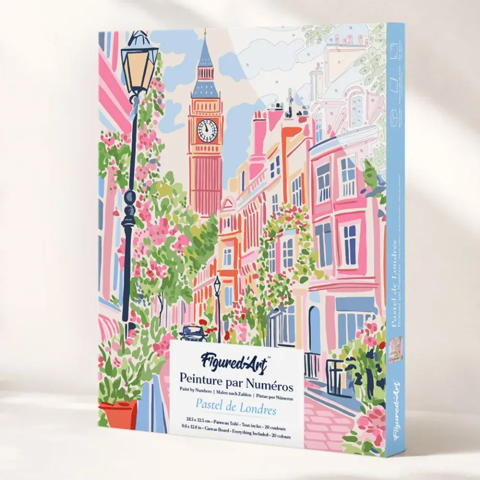 Figured'Art Londen in Pasteltinten schilderen op nummers cadeauset