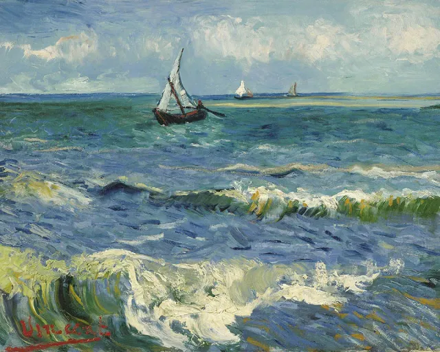 Figured'Art Van Gogh Zeegezicht schilderen op nummer 40x50 cm